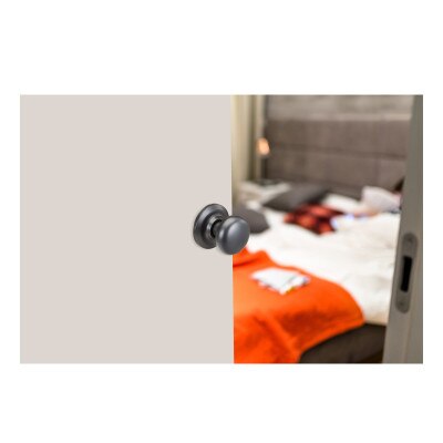 Yale Cambridge Passage Door Knob Set, Black Suede